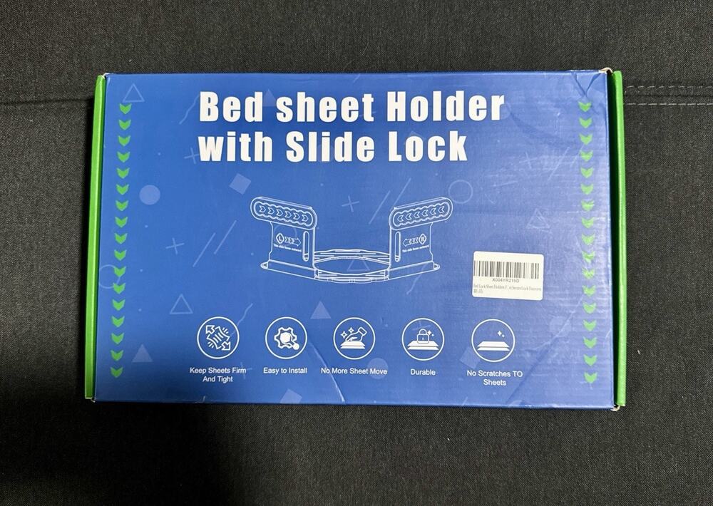 Bed Sheet Holder With Slide Lock 4 Pcs WHITE easy To Install
